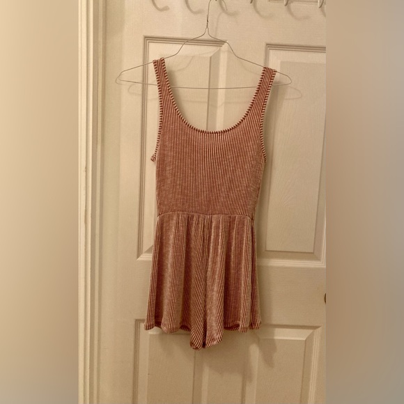 Comfy striped mauve romper S - Picture 2 of 10